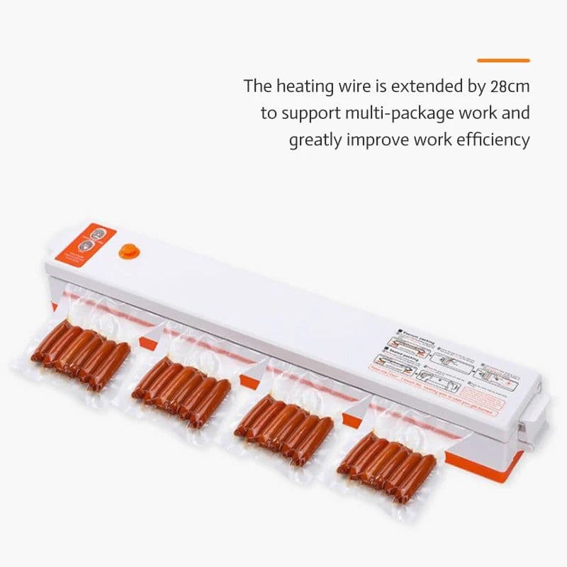 image-Electric Vacuum Sealer Machine For Food Storage With 10pcs Free Food Saver Bags Automatic Vacuum Sealer Packaging Machine