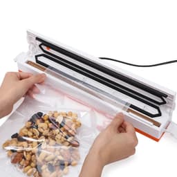 image-Electric Vacuum Sealer Machine For Food Storage With 10pcs Free Food Saver Bags Automatic Vacuum Sealer Packaging Machine