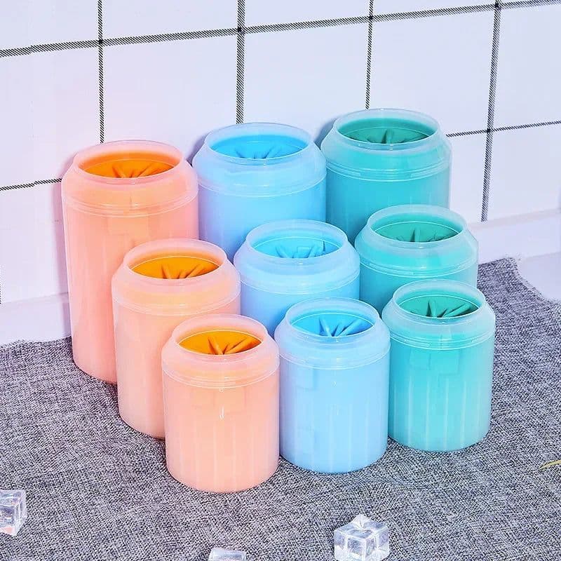 image-Dog Paw Cleaner Cup Soft Silicone Foot Cleaning Brush Portable Pet Dogs Towel Foot Washer Foot Cleaning Bucket Dog Accessories