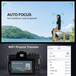 image-G-Anica Macro Lens 4K Digital Camera Flip Screen Selfie Camcorder 48MP Youtube Vlog WIFI Webcam Video Recorder 16X Digital Zoom