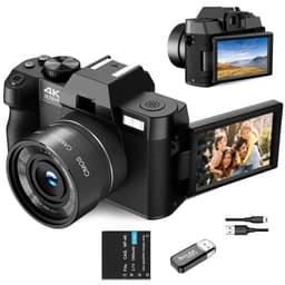 image-G-Anica Macro Lens 4K Digital Camera Flip Screen Selfie Camcorder 48MP Youtube Vlog WIFI Webcam Video Recorder 16X Digital Zoom