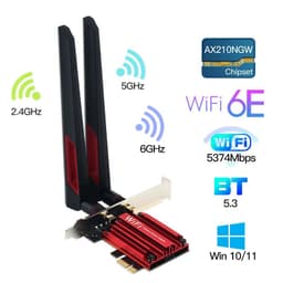 image-3000Mbps WiFi6E AX210 Bluetooth 5.3 Dual Band 2.4G/5GHz/6GHz WiFi Card 802.11AX/AC PCI Express Wireless Network Card Adapter PC