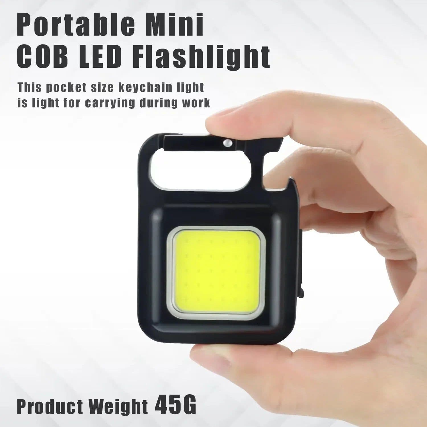 image-COB Lantern Mutifuction Portable Flashlight Pocket Work Light Outdorr Camping Fishing Climbing LED Light Bottle Opener, Hook