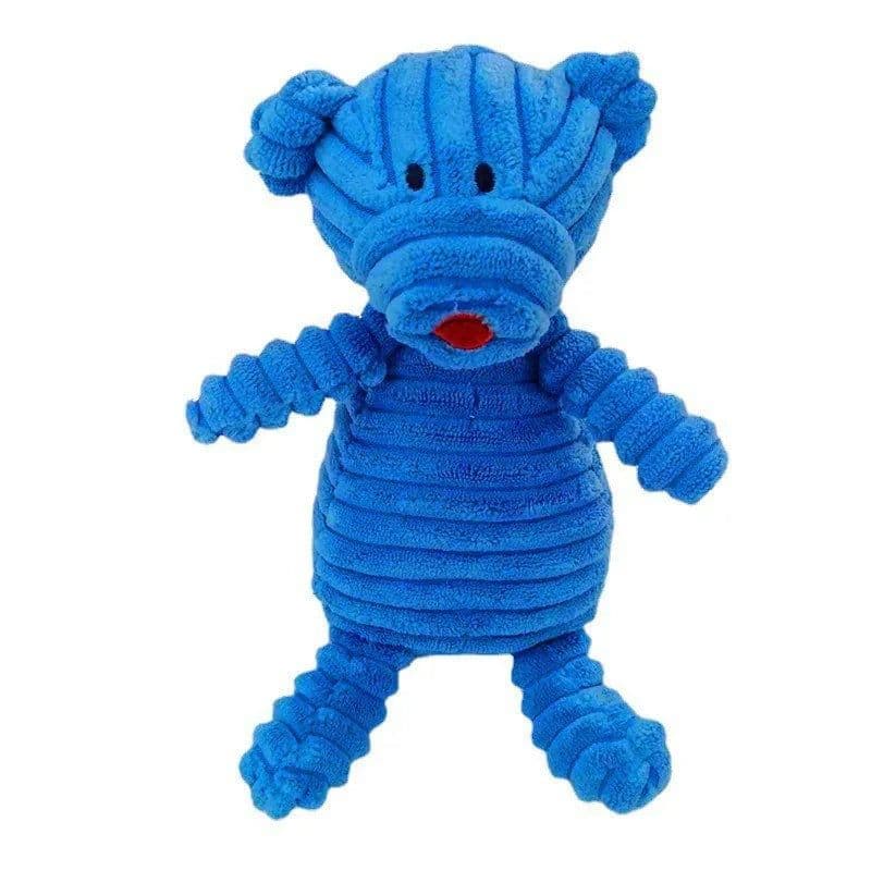 image-Plush Dog Toy Animals Shape Bite Resistant Squeaky Toys Corduroy Dog Toys for Small Large Dogs Puppy Pets Training Accessories