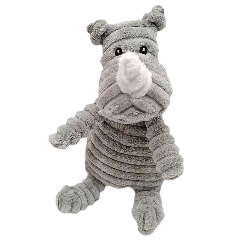 image-Plush Dog Toy Animals Shape Bite Resistant Squeaky Toys Corduroy Dog Toys for Small Large Dogs Puppy Pets Training Accessories