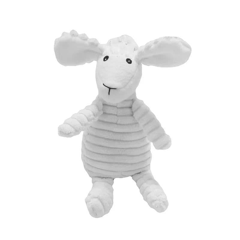 image-Plush Dog Toy Animals Shape Bite Resistant Squeaky Toys Corduroy Dog Toys for Small Large Dogs Puppy Pets Training Accessories