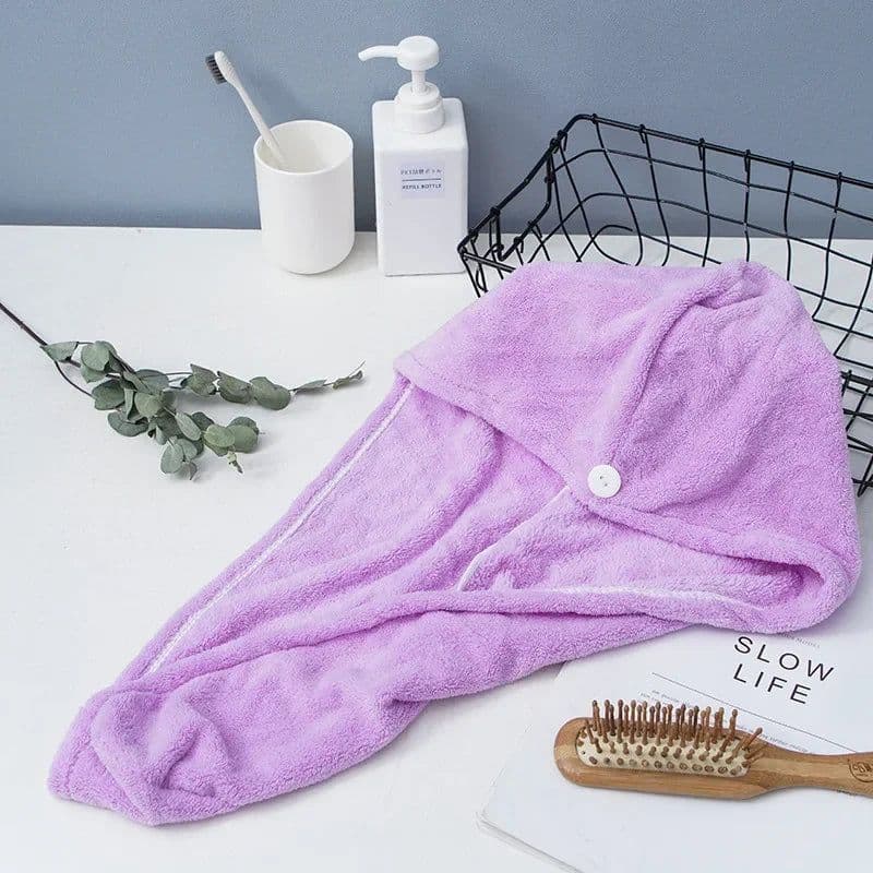 image-1pc Microfibre Bowknot Wrap Towel Quick Hair Drying Bath Towels Spa Bowknot Wrap Towel Hat Cap for Bath Bathroom Accessories