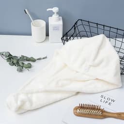 image-1pc Microfibre Bowknot Wrap Towel Quick Hair Drying Bath Towels Spa Bowknot Wrap Towel Hat Cap for Bath Bathroom Accessories
