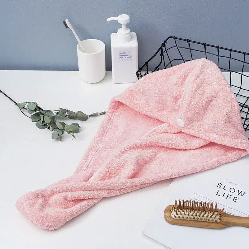 image-1pc Microfibre Bowknot Wrap Towel Quick Hair Drying Bath Towels Spa Bowknot Wrap Towel Hat Cap for Bath Bathroom Accessories
