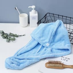 image-1pc Microfibre Bowknot Wrap Towel Quick Hair Drying Bath Towels Spa Bowknot Wrap Towel Hat Cap for Bath Bathroom Accessories