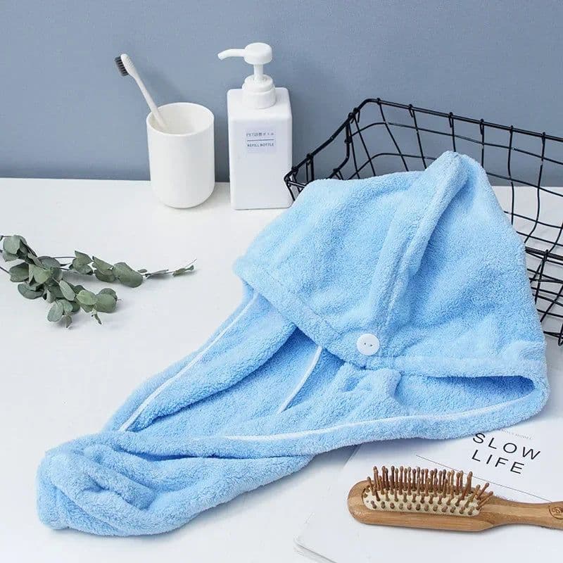 image-1pc Microfibre Bowknot Wrap Towel Quick Hair Drying Bath Towels Spa Bowknot Wrap Towel Hat Cap for Bath Bathroom Accessories