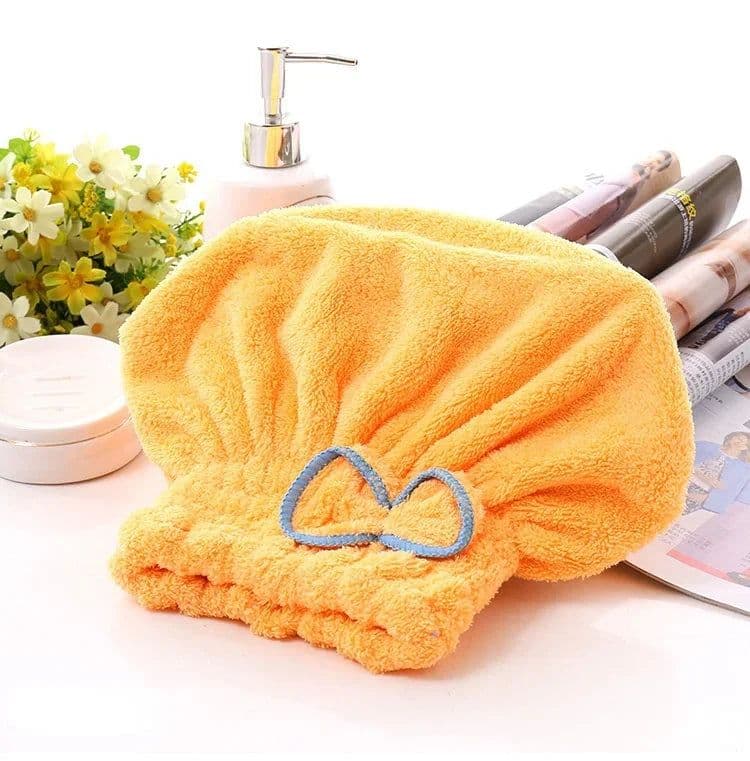 image-1pc Microfibre Bowknot Wrap Towel Quick Hair Drying Bath Towels Spa Bowknot Wrap Towel Hat Cap for Bath Bathroom Accessories
