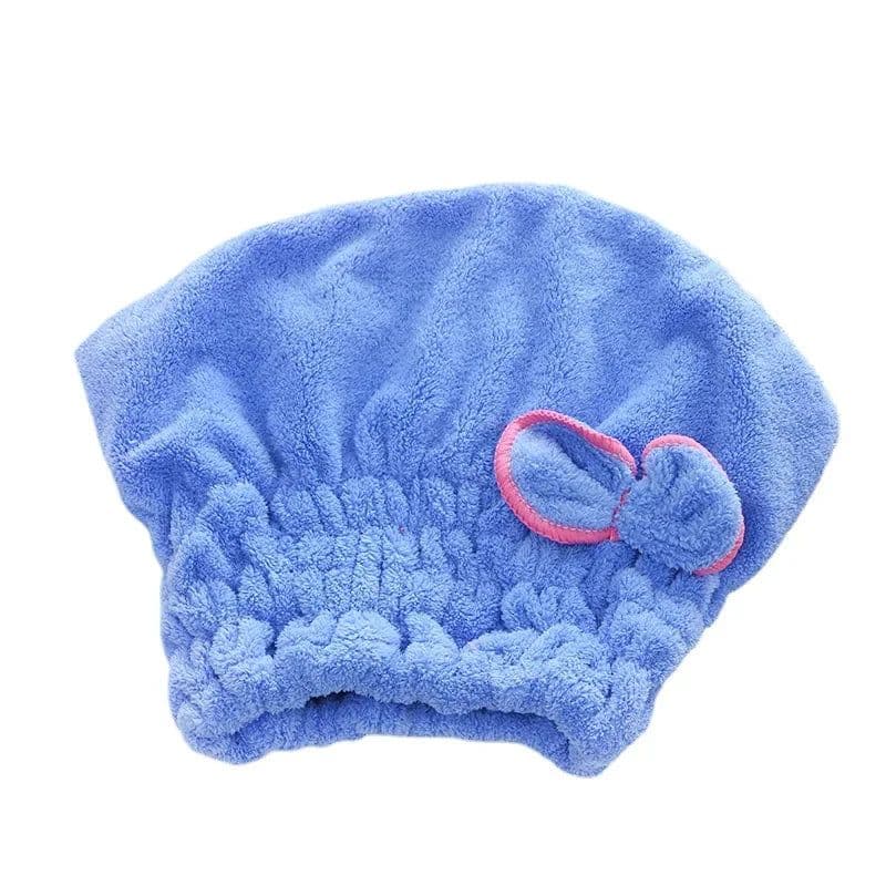image-1pc Microfibre Bowknot Wrap Towel Quick Hair Drying Bath Towels Spa Bowknot Wrap Towel Hat Cap for Bath Bathroom Accessories