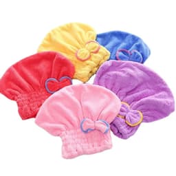 image-1pc Microfibre Bowknot Wrap Towel Quick Hair Drying Bath Towels Spa Bowknot Wrap Towel Hat Cap for Bath Bathroom Accessories