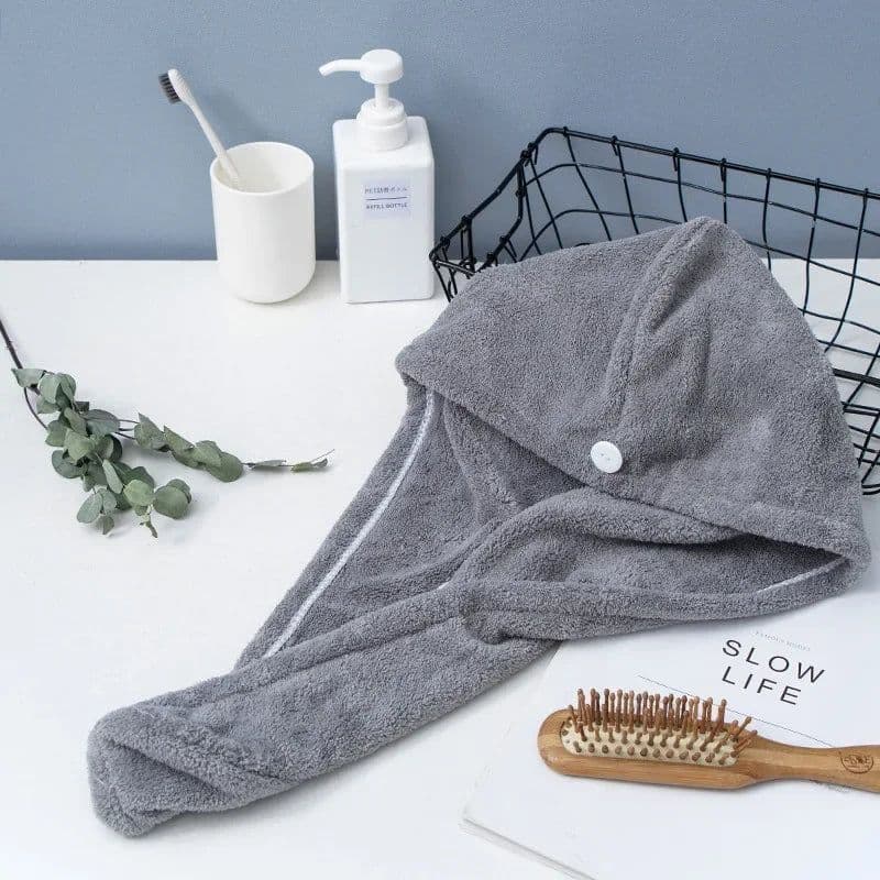 image-1pc Microfibre Bowknot Wrap Towel Quick Hair Drying Bath Towels Spa Bowknot Wrap Towel Hat Cap for Bath Bathroom Accessories