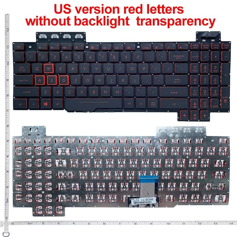 image-English Laptop keyboard for Asus TUF Gaming FX505 FX505G FX505D FX505GD FX505GE FX505GM FX505DY FX505DV fx505dt US Backlit