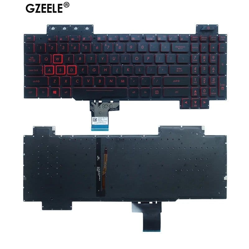 image-English Laptop keyboard for Asus TUF Gaming FX505 FX505G FX505D FX505GD FX505GE FX505GM FX505DY FX505DV fx505dt US Backlit