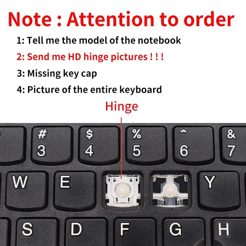 image-Replacement Keycap Key cap Hinge for Lenovo ThinkPad x1 Carbon Gen5 Gen6 5th 5th Gen 5 6 2017 2018 Laptop Keyboard