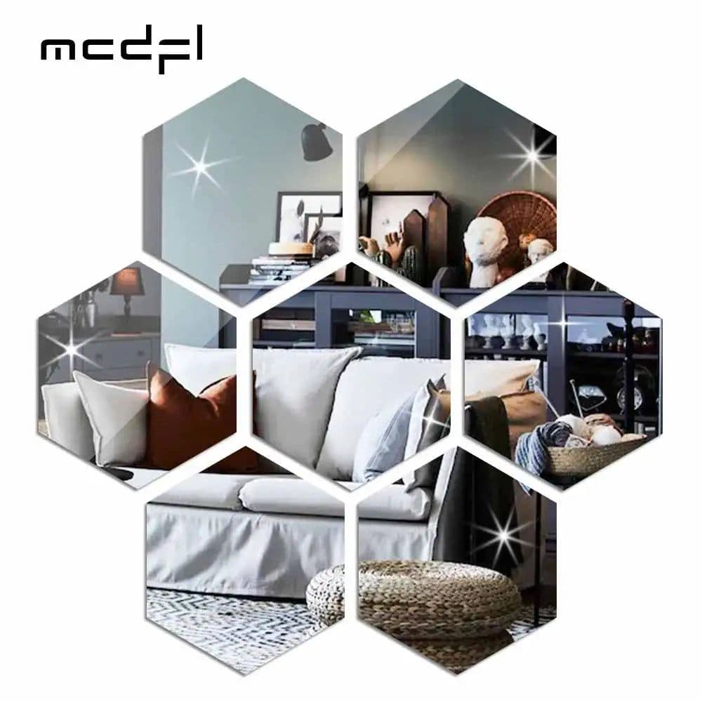 image-MCDFL Decorative Wall Mirrors Stickers Self-adhesive Wallpaper 3d Panels Decoration Bedroom Bathroom Accessories Home Interior