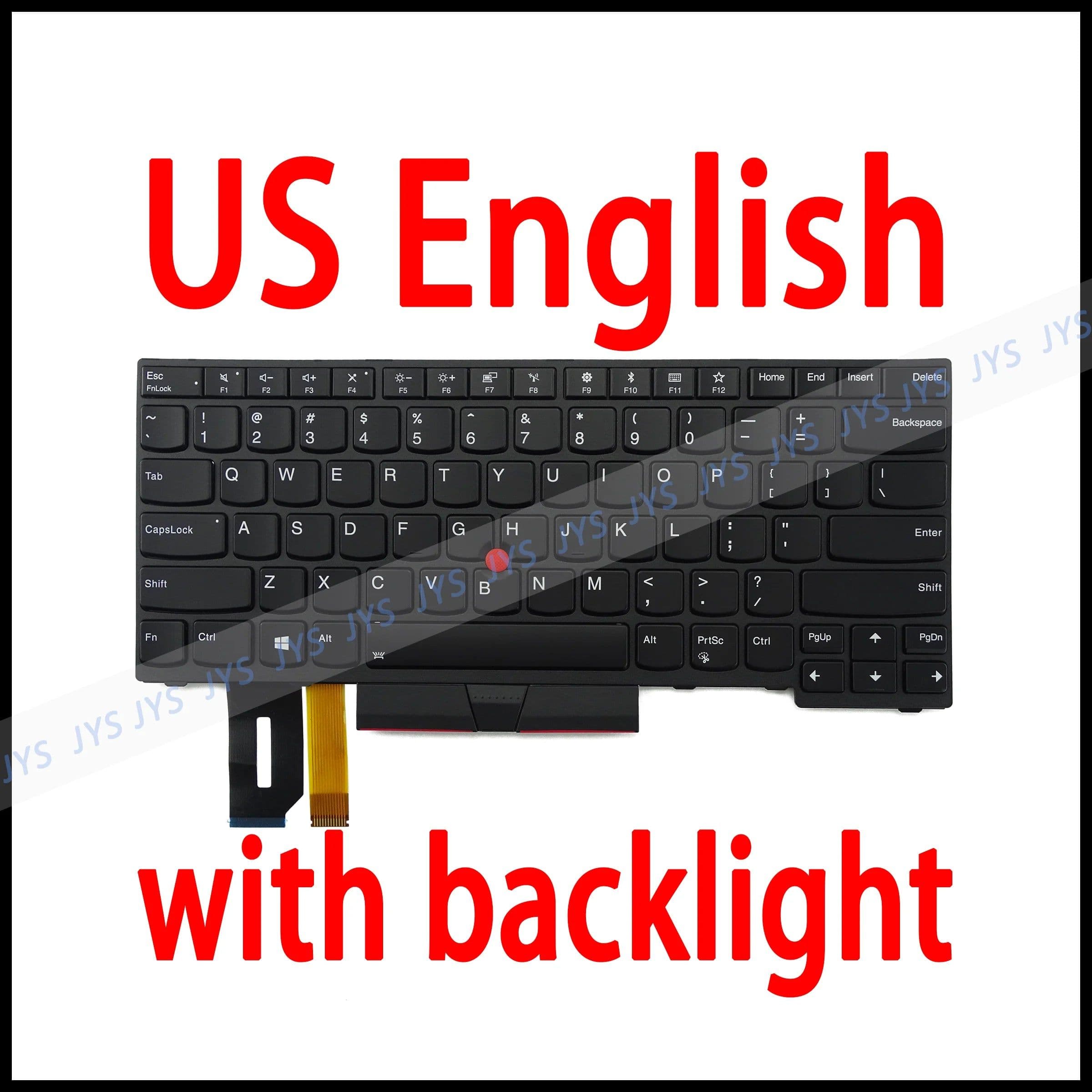 image-Laptop Replacement Keyboard for Lenovo ThinkPad E480 E485 E490 E495 L380 L390 L480 R480 T480S L490 T490 T495 01YP400 01YP280