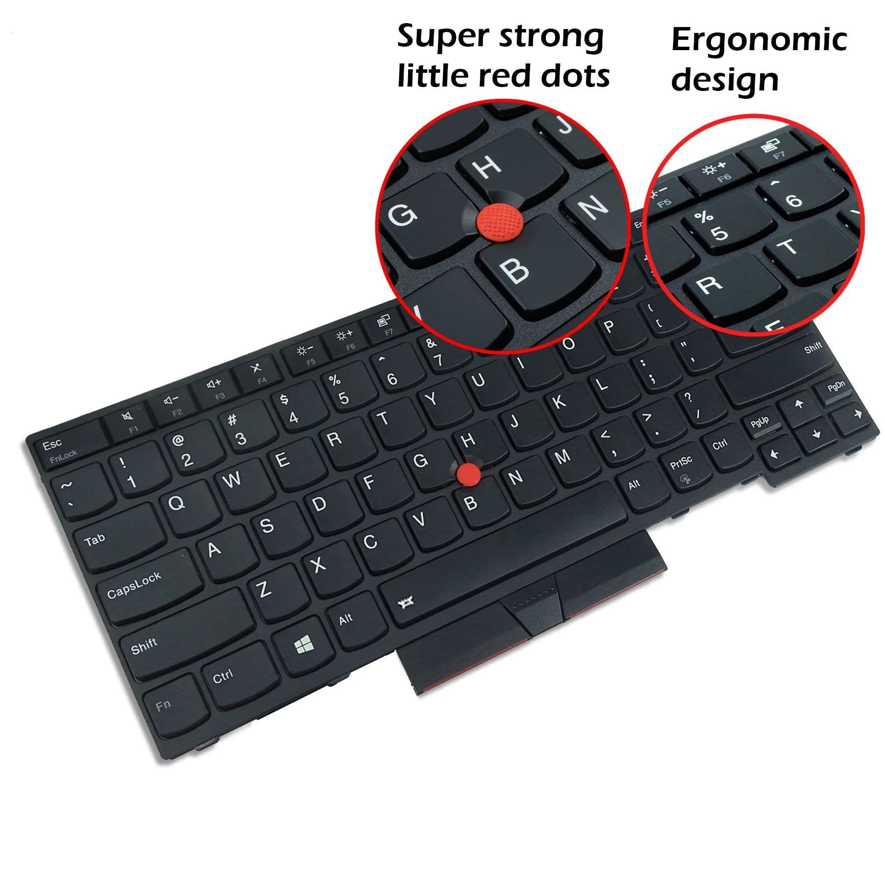 image-Laptop Replacement Keyboard for Lenovo ThinkPad E480 E485 E490 E495 L380 L390 L480 R480 T480S L490 T490 T495 01YP400 01YP280