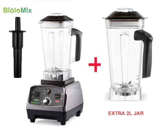 image-BioloMix 3HP 2200W Heavy Duty Commercial Grade Timer Blender Mixer Juicer Fruit Food Processor Ice Smoothies BPA Free 2L Jar