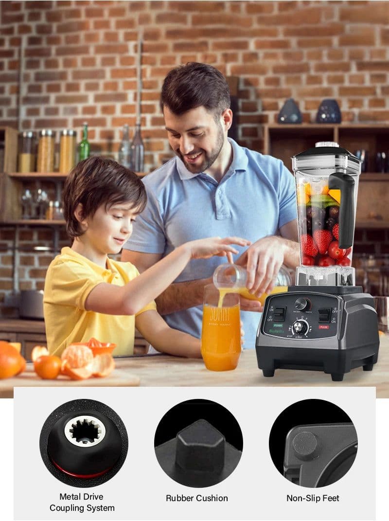 image-BioloMix 3HP 2200W Heavy Duty Commercial Grade Timer Blender Mixer Juicer Fruit Food Processor Ice Smoothies BPA Free 2L Jar