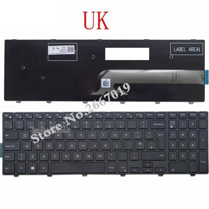 image-US/UK/SP keyboard For Dell Inspiron 15 3000 5000 3541 3542 3543 5542 3550 5545 5547 3551 3552 3559 3565 3567 3551 3558 5566 5748