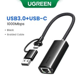 image-UGREEN USB Ethernet Adapter USB3.0 1000Mbps USB RJ45 Network Card for Laptop Xiaomi Mi Box S Nintendo Switch PC Internet USB Lan