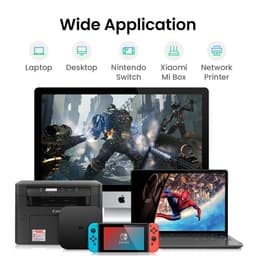 image-UGREEN USB Ethernet Adapter USB3.0 1000Mbps USB RJ45 Network Card for Laptop Xiaomi Mi Box S Nintendo Switch PC Internet USB Lan