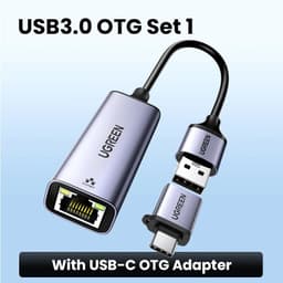 image-UGREEN USB Ethernet Adapter USB3.0 1000Mbps USB RJ45 Network Card for Laptop Xiaomi Mi Box S Nintendo Switch PC Internet USB Lan