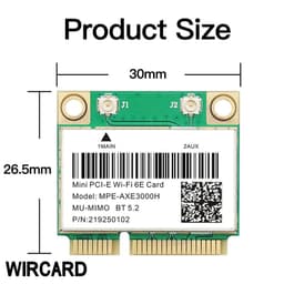 image-WiFi 6E AX210HMW Bluetooth 5.3 Mini PCI-E Wifi Card For Intel AX210 5374Mbps 802.11ax 2.4G/5G/6G WiFi 6 AX200 Wireless Adapter
