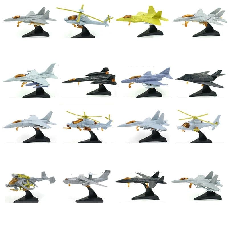 image-1pcs 1:165 4D Plastic Assembled Airplane 12cm Military Fighter Militaire Helicopter Collection For Children Sandplay Toy