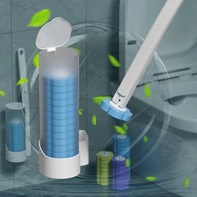 image-Disposable Toilet Brush Wall-Mounted Cleaning Tool for Bathroom Replacement Brush Head Wc Accessories