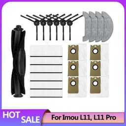 image-Dust Bag Kit Accessories For Imou L11 L11 Pro Robot Vacuum Cleaner Spare Part Main Spin Edge Side Brush Hepa Filter Mop Rag