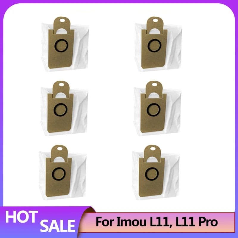 image-Dust Bag Kit Accessories For Imou L11 L11 Pro Robot Vacuum Cleaner Spare Part Main Spin Edge Side Brush Hepa Filter Mop Rag