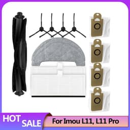 image-Dust Bag Kit Accessories For Imou L11 L11 Pro Robot Vacuum Cleaner Spare Part Main Spin Edge Side Brush Hepa Filter Mop Rag