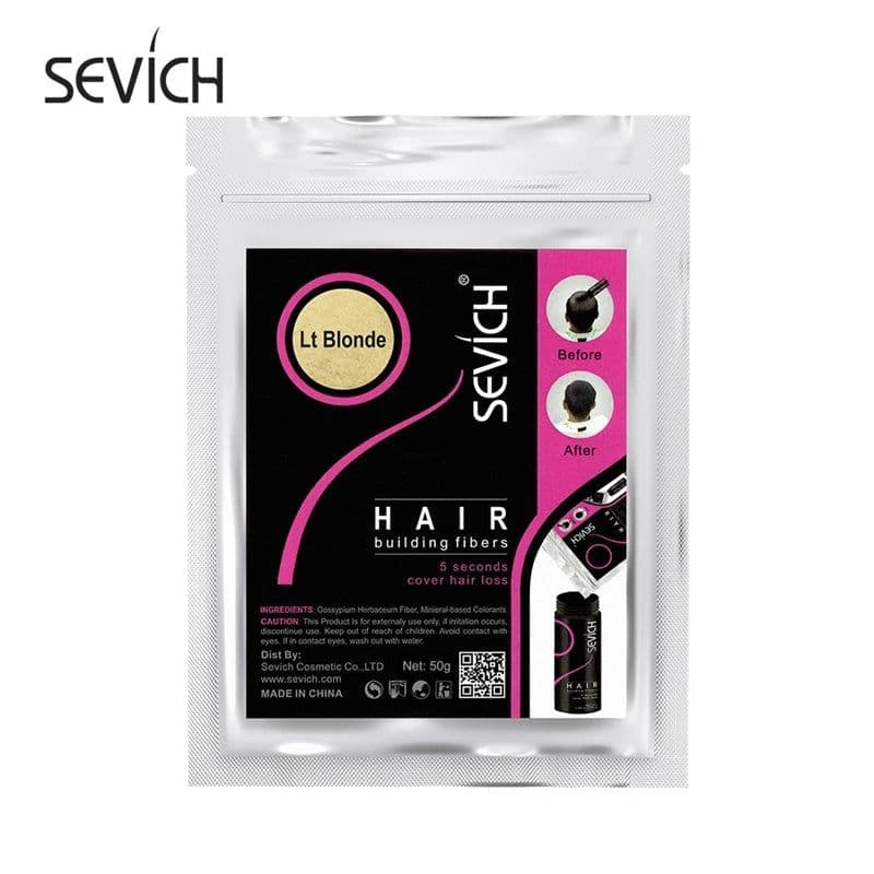 image-Sevich 100g Hair Fibers 10 Color Keratin Hair Building Fiber Powder Instant Hair Growth Fiber Refill 50g Hair Care Product