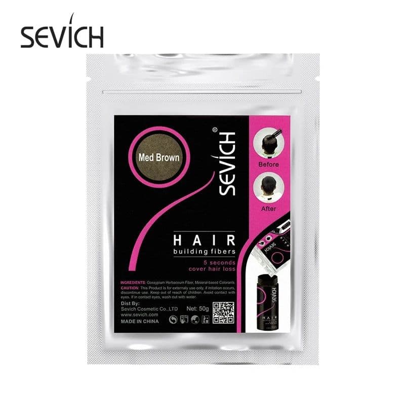 image-Sevich 100g Hair Fibers 10 Color Keratin Hair Building Fiber Powder Instant Hair Growth Fiber Refill 50g Hair Care Product