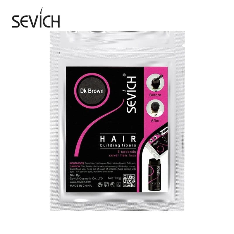 image-Sevich 100g Hair Fibers 10 Color Keratin Hair Building Fiber Powder Instant Hair Growth Fiber Refill 50g Hair Care Product