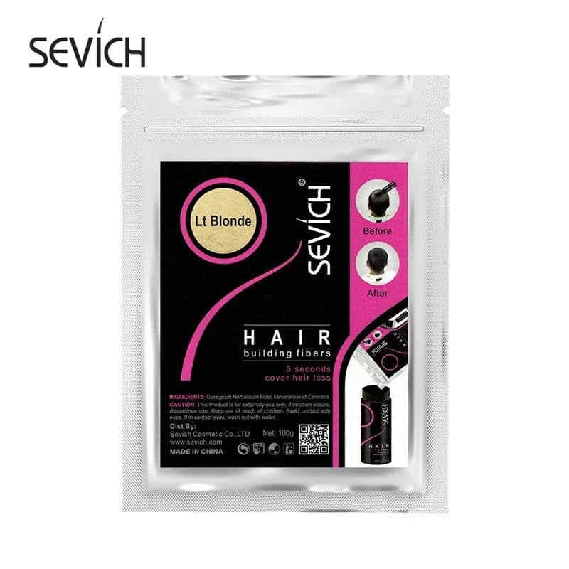 image-Sevich 100g Hair Fibers 10 Color Keratin Hair Building Fiber Powder Instant Hair Growth Fiber Refill 50g Hair Care Product