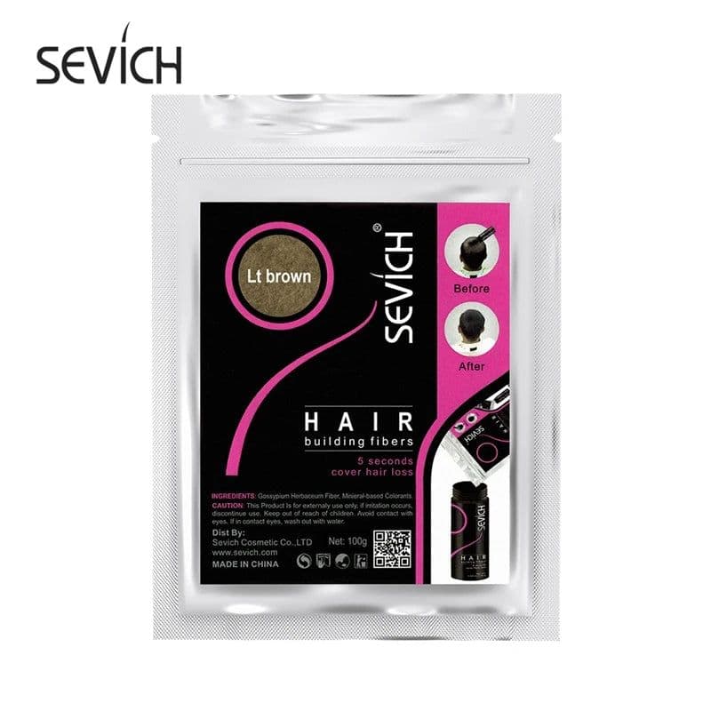 image-Sevich 100g Hair Fibers 10 Color Keratin Hair Building Fiber Powder Instant Hair Growth Fiber Refill 50g Hair Care Product