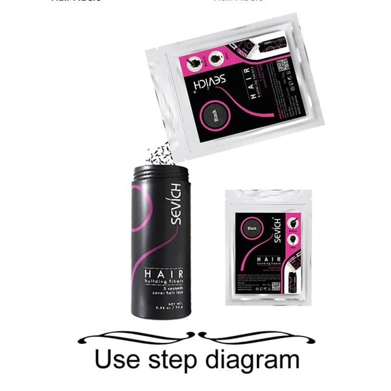 image-Sevich 100g Hair Fibers 10 Color Keratin Hair Building Fiber Powder Instant Hair Growth Fiber Refill 50g Hair Care Product