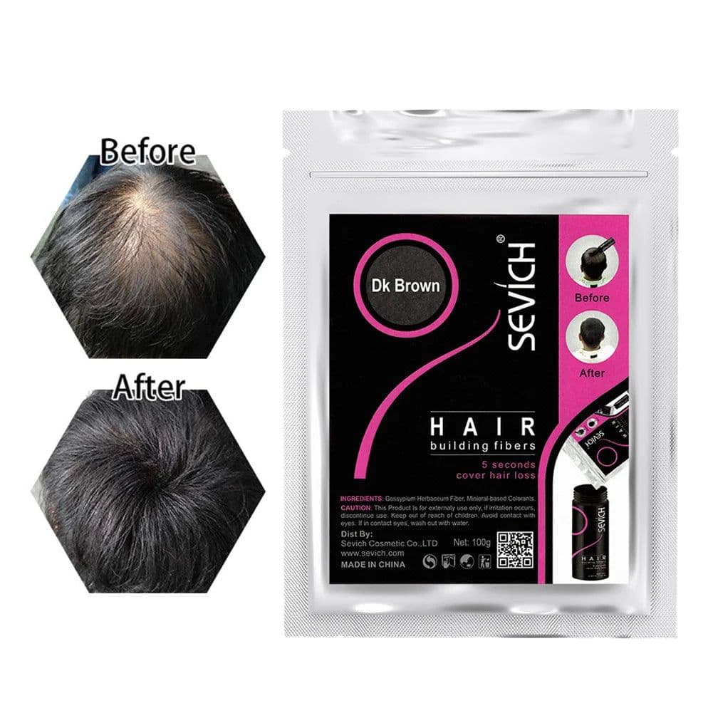 image-Sevich 100g Hair Fibers 10 Color Keratin Hair Building Fiber Powder Instant Hair Growth Fiber Refill 50g Hair Care Product