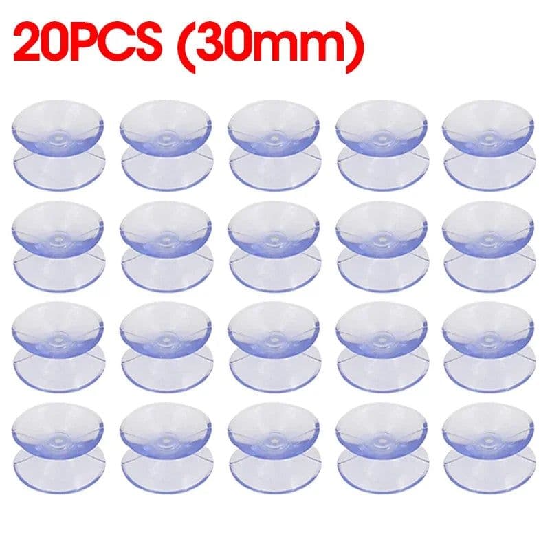image-5/20PCS Double Sided Plastic Suction Cup Vacuum Non-slip Clear Sucker Pad for Glass Car Window Table Top Spacer DIY Soap Holder