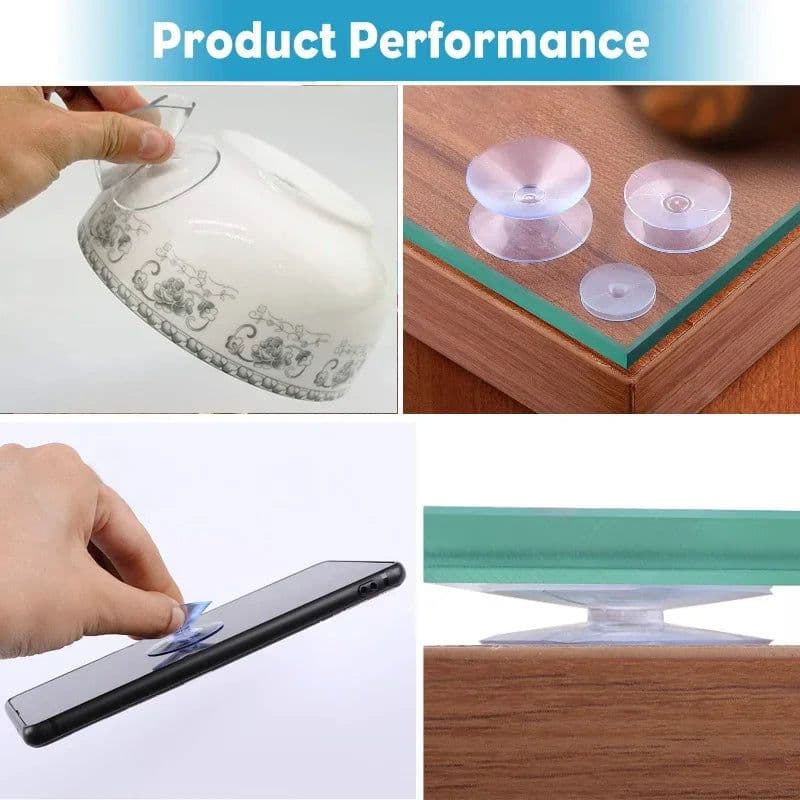 image-5/20PCS Double Sided Plastic Suction Cup Vacuum Non-slip Clear Sucker Pad for Glass Car Window Table Top Spacer DIY Soap Holder