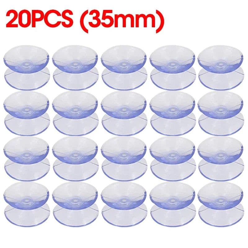 image-5/20PCS Double Sided Plastic Suction Cup Vacuum Non-slip Clear Sucker Pad for Glass Car Window Table Top Spacer DIY Soap Holder