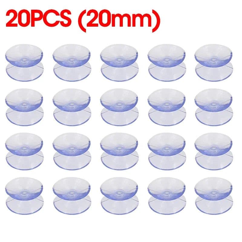 image-5/20PCS Double Sided Plastic Suction Cup Vacuum Non-slip Clear Sucker Pad for Glass Car Window Table Top Spacer DIY Soap Holder
