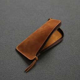 image-100% Genuine Leather Wallet For Men Male Real Cowhide Vintage Handmade Long Slim Zipper Clutch Men's Purse Card Holder Phone Bag