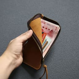 image-100% Genuine Leather Wallet For Men Male Real Cowhide Vintage Handmade Long Slim Zipper Clutch Men's Purse Card Holder Phone Bag